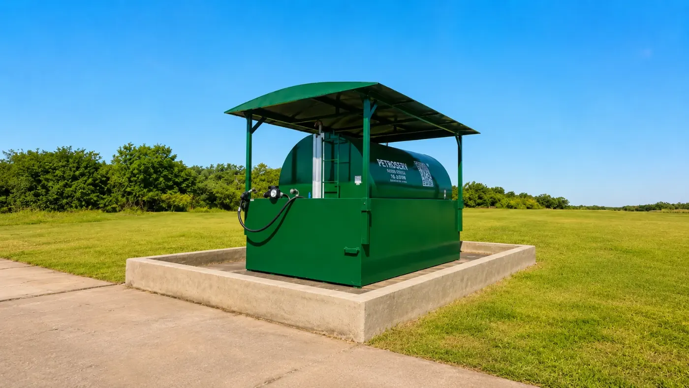 Tanque em comodato Petroserv instalado na propriedade rural
